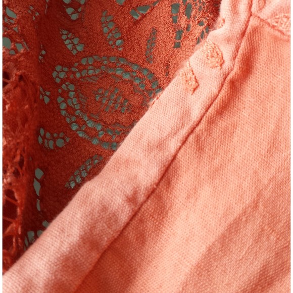 Dance in Paris Linen Embroidery Corral Kimono One size Pockets Italy Long - Picture 5 of 10